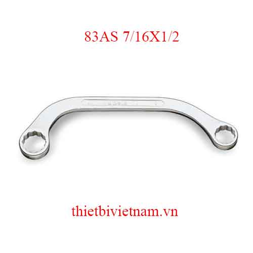 Bộ 2 chiếc HALF-MOON RING WRENCHES BETA MODEL 83AS 7/16X1/2