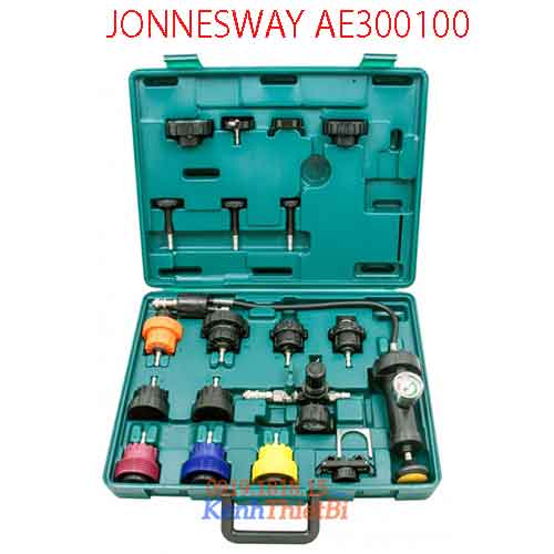 Bộ 20 chi tiết kiểm tra áp suất két nước làm mát JONNESWAY AE300100
