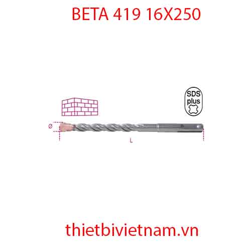 Bộ 3 chiếc HAMMER DRILL BITS BETA MODEL 419 16X250