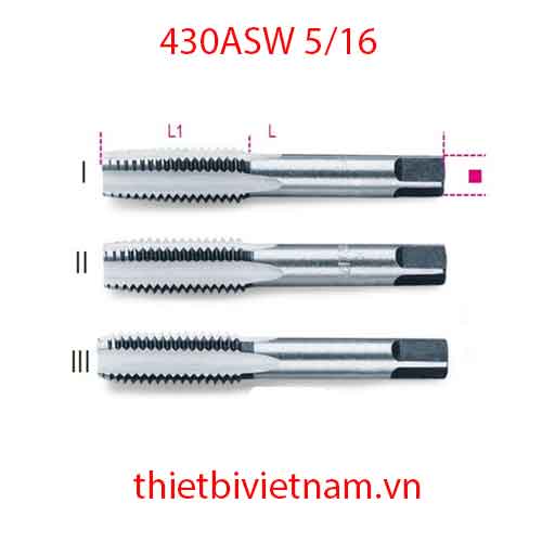 Bộ 3 chiếc HAND TAPS COARSE PITCH BETA MODEL 430ASW 5/16