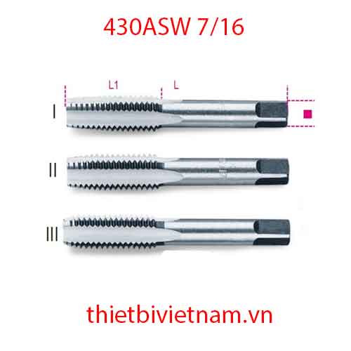 Bộ 3 chiếc HAND TAPS COARSE PITCH BETA MODEL 430ASW 7/16