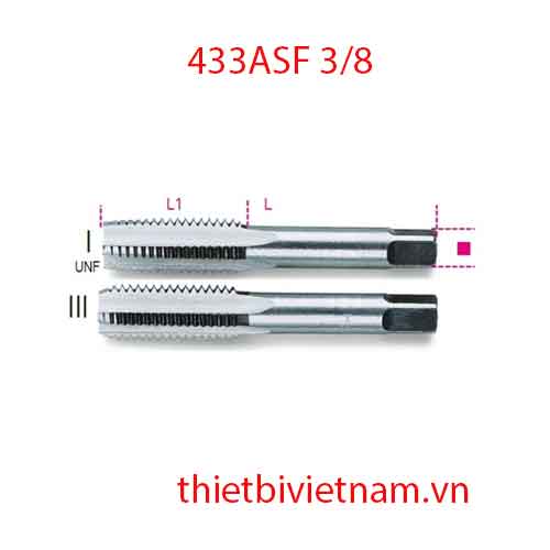 Bộ 3 chiếc HAND TAPS FINE PITCH UNF BETA MODEL 433ASF 3/8