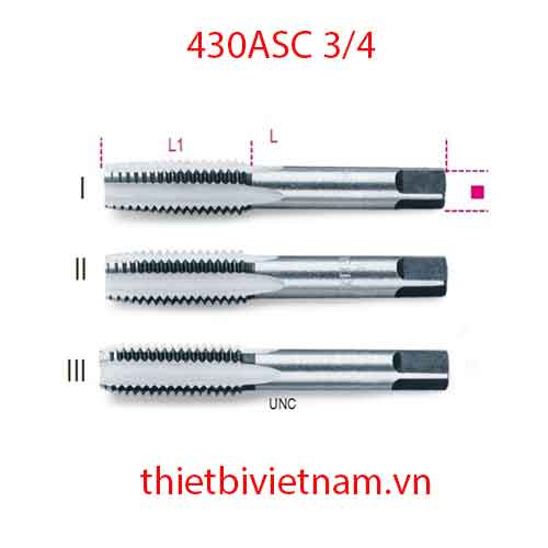 Bộ 3 chiếc HAND TAPS UNC THREAD BETA MODEL 430ASC 3/4