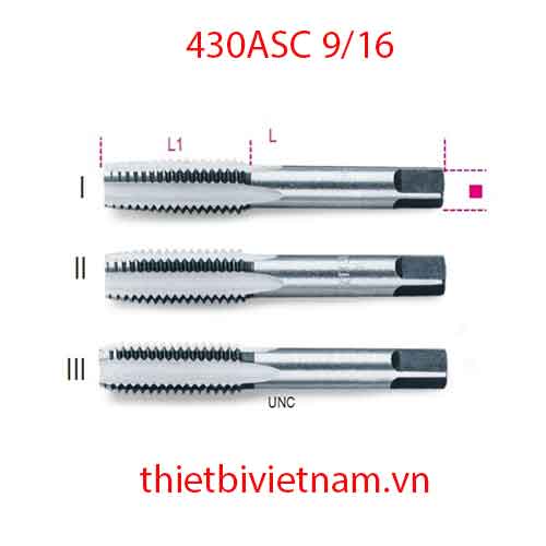 Bộ 3 chiếc HAND TAPS UNC THREAD BETA MODEL 430ASC 9/16