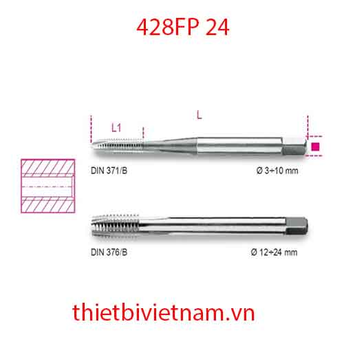 Bộ 3 chiếc MACHINE TAPS FOR CLEARANCE HOLES BETA MODEL 428FP 24