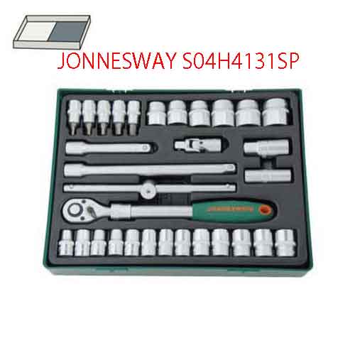 Bộ 31 khẩu và tay vặn 1/2 inch JONNESWAY S04H4131SP
