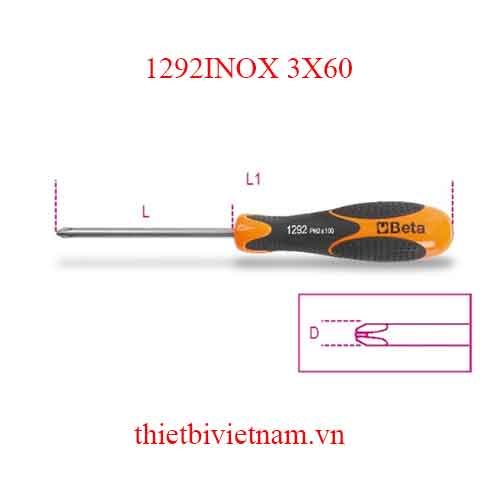 Bộ 4 chiếc SCREWDRIVERS CROSS HEAD PH BETA MODEL 1292INOX 3X60