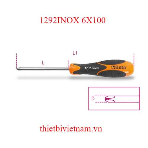 Bộ 4 chiếc SCREWDRIVERS CROSS HEAD PH BETA MODEL 1292INOX 6X100