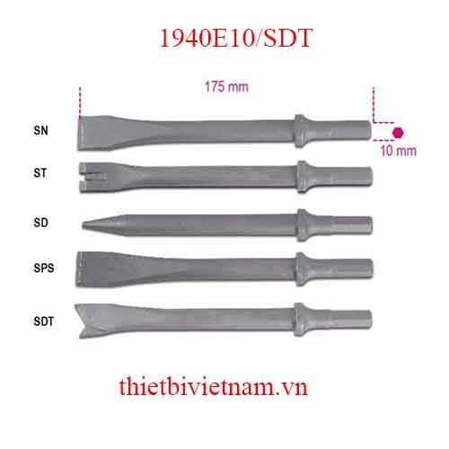 Bộ 5 chiếc CHISELS FOR AIR HAMMERS BETA MODEL 1940E10/SDT