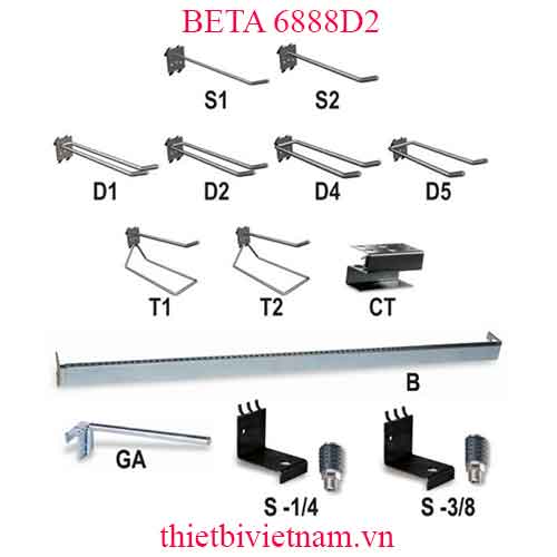 Bộ 5 chiếc DOUBLE HOOKS FOR C60-C61-C68 BETA MODEL 6888D2