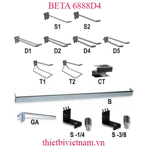 Bộ 5 chiếc DOUBLE HOOKS FOR C60-C61-C68 BETA MODEL 6888D4