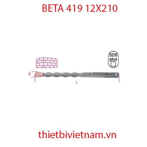 Bộ 5 chiếc HAMMER DRILL BITS BETA MODEL 419 12X210