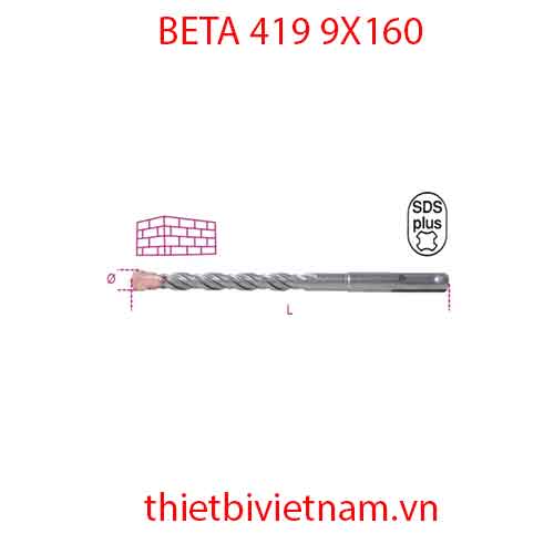 Bộ 5 chiếc HAMMER DRILL BITS BETA MODEL 419 9X160