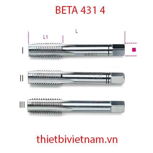 Bộ 5 chiếc HAND TAPS COARSE PITCH HSS BETA MODEL 431 4