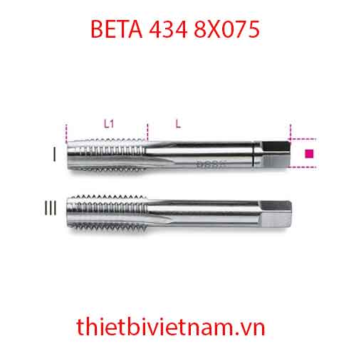 Bộ 5 chiếc HAND TAPS FINE PITCH BETA MODEL 434 8X075