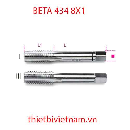Bộ 5 chiếc HAND TAPS FINE PITCH BETA MODEL 434 8X1