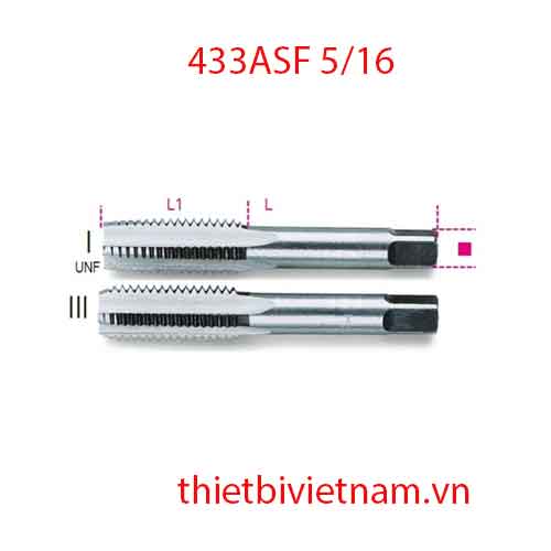 Bộ 5 chiếc HAND TAPS FINE PITCH UNF BETA MODEL 433ASF 5/16