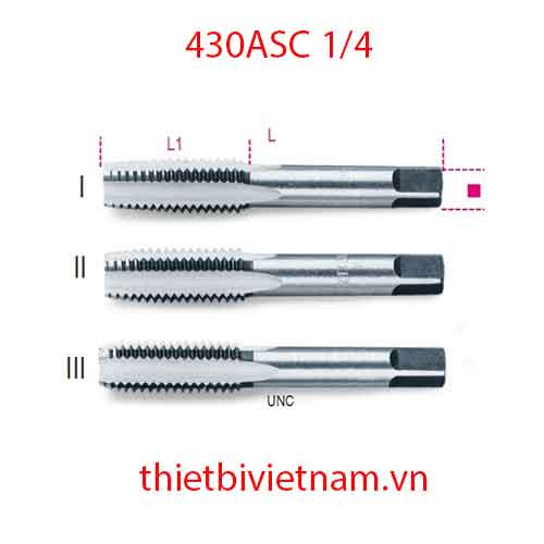Bộ 5 chiếc HAND TAPS UNC THREAD BETA MODEL 430ASC 1/4