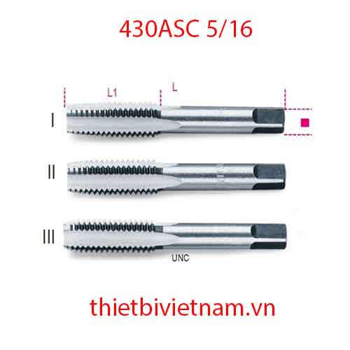 Bộ 5 chiếc HAND TAPS UNC THREAD BETA MODEL 430ASC 5/16