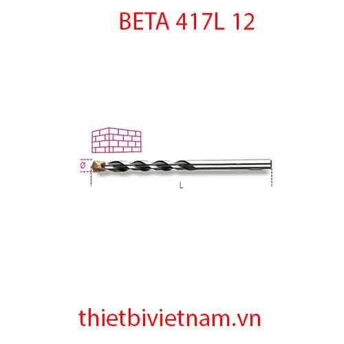 Bộ 5 chiếc HELICAL CYLIN. MASONRY DRILL LONG BETA MODEL 417L 12