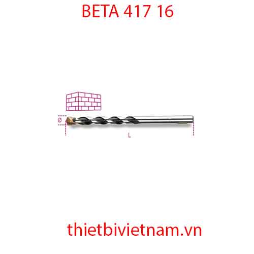 Bộ 5 chiếc HELICAL CYLINDRICAL MASONRY DRILL BETA MODEL 417 16