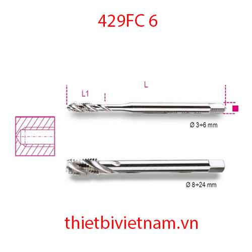 Bộ 5 chiếc MACHINE TAPS FOR BLIND HSS-CO BETA MODEL 429FC 6