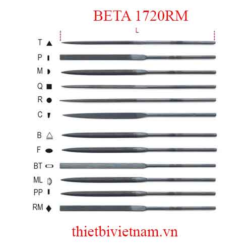 Bộ 5 chiếc NEEDLE FILES BETA MODEL 1720RM