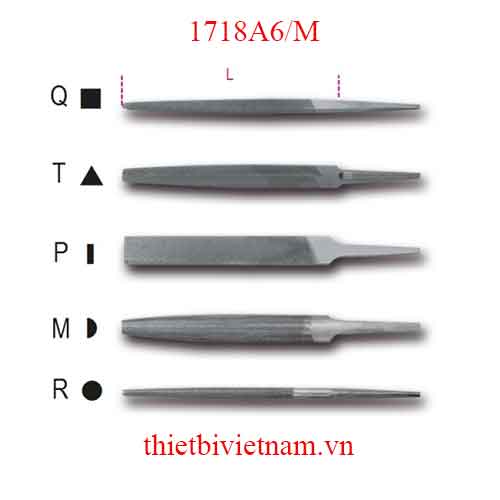 Bộ 5 chiếc ROUGH HALF-ROUND FILES BETA MODEL 1718A6/M