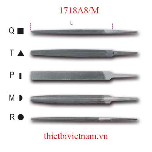 Bộ 5 chiếc ROUGH HALF-ROUND FILES BETA MODEL 1718A8/M