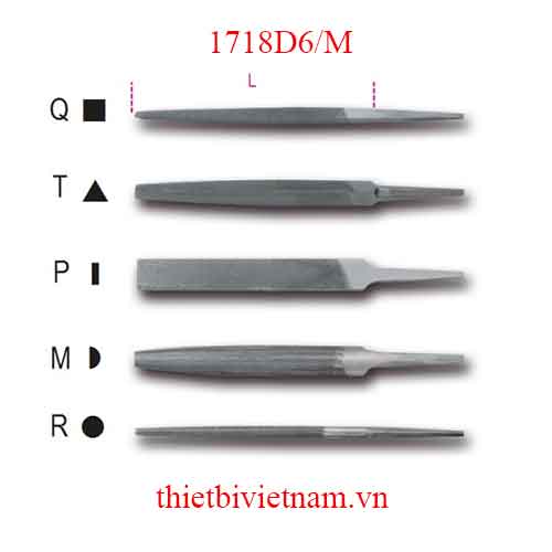 Bộ 5 chiếc ROUGH HALF-ROUND FILES BETA MODEL 1718D6/M