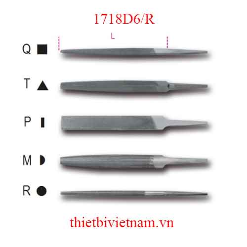 Bộ 5 chiếc ROUGH ROUND FILES BETA MODEL 1718D6/R