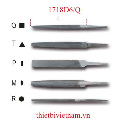 Bộ 5 chiếc ROUGH SQUARE FILES BETA MODEL 1718D6/Q