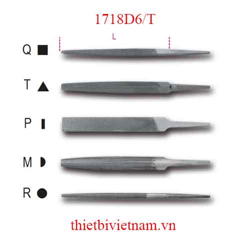 Bộ 5 chiếc ROUGH TRIANGULAR FILES BETA MODEL 1718D6/T