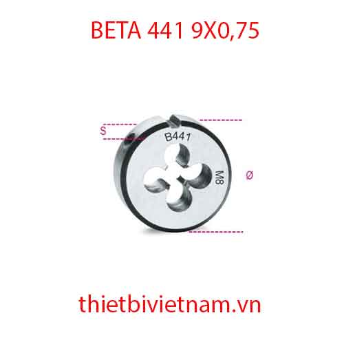 Bộ 5 chiếc ROUND DIES FINE PITCH BETA MODEL 441 9X0,75