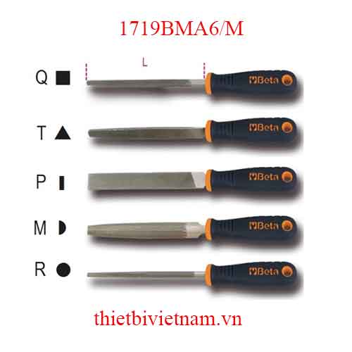 Bộ 5 chiếc SECOND-CUT HALF-ROUND FILES BETA MODEL 1719BMA6/M