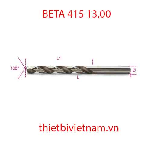 Bộ 5 chiếc TWIST DRILLS CYLINDRICAL HSS-CO BETA MODEL 415 13,00