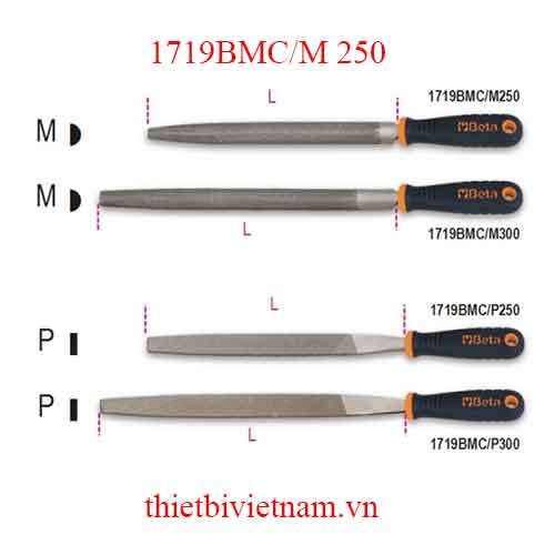 Bộ 6 chiếc HALF-ROUND AND FLAT FILES BETA MODEL 1719BMC/M 250