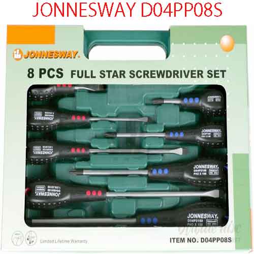 Bộ 8 tô vít 2 cạnh và 4 cạnh JONNESWAY D04PP08S