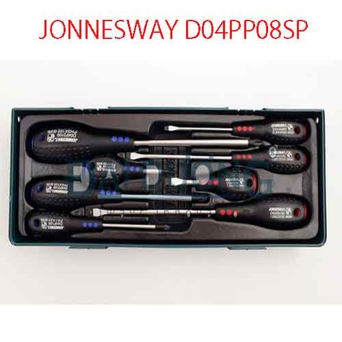 Bộ 8 tô vít 2 cạnh và 4 cạnh JONNESWAY D04PP08SP