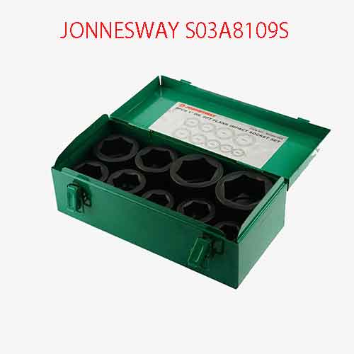 Bộ 9 khẩu đen ngắn dùng cho súng vặn ốc 1 inch JONNESWAY S03A8109S