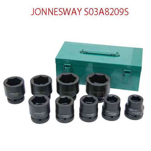 Bộ 9 khẩu súng vặn ốc 1 inch hệ in JONNESWAY S03A8209S