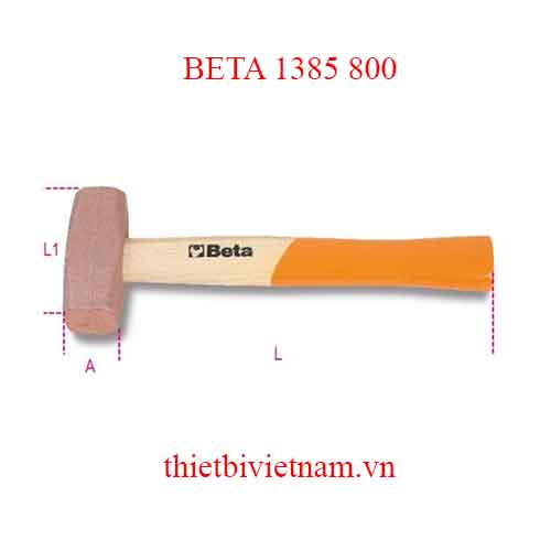Bộ Búa 2 chiếc COPPER HEAD HAMMERS WOODEN BETA MODEL 1385 800