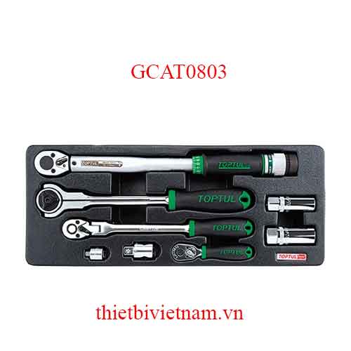 BỘ CẦN XIẾT LỰC 8 CHI TIẾT TOPTUL GCAT0803