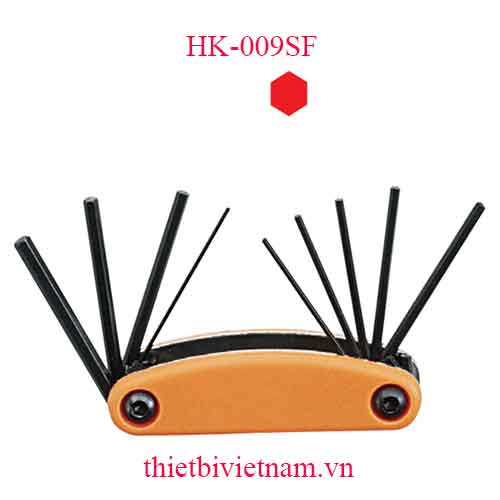 BỘ CHÌA VẶN LỤC GIÁC 9 CHIẾC HỆ INCH HÃNG GENIUS HK-009SF