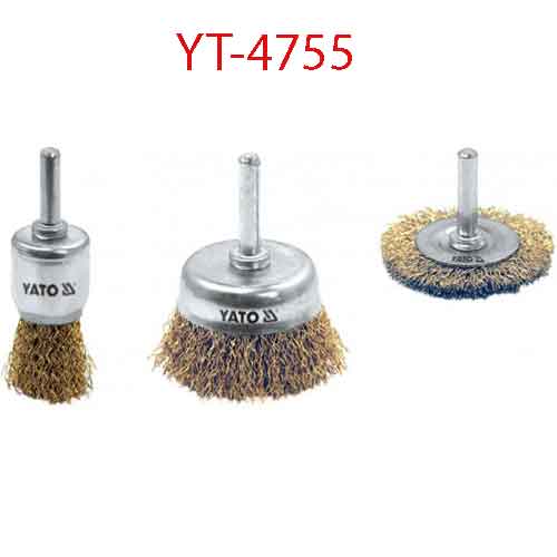 Bộ chổi sợi cước đồng 3 chi tiết YATO YT-4755