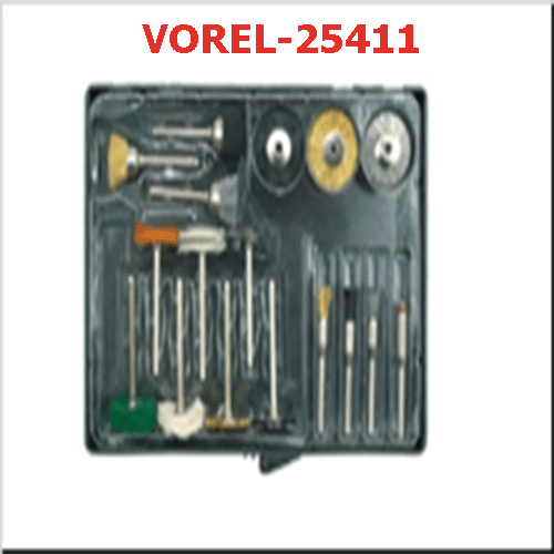 Bộ chổi vệ sinh bánh răng cho máy mài hói trụ 17 chi tiết VOREL-25411