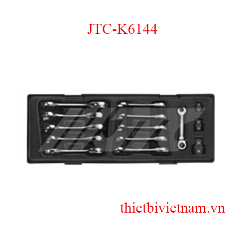 Bộ cờ lê 01 đầu miệng, 01 đầu vòng tự động – 14 chi tiết JTC JTC-K6144 