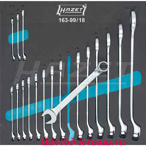 Bộ cờ lê 18 chi tiết từ 6-27 hazet 163-99/18