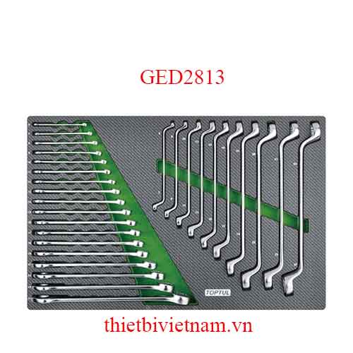 BỘ CỜ LÊ 2 ĐẦU MIỆNG 28 CHI TIẾT TOPTUL GED2813