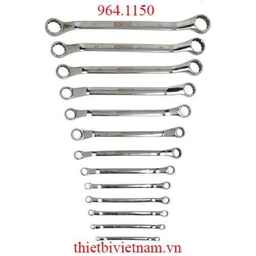 Bộ cờ lê 2 đầu vòng 5,5-32mm thép không gỉ 13 chi tiết model 964.1150 KS Tools